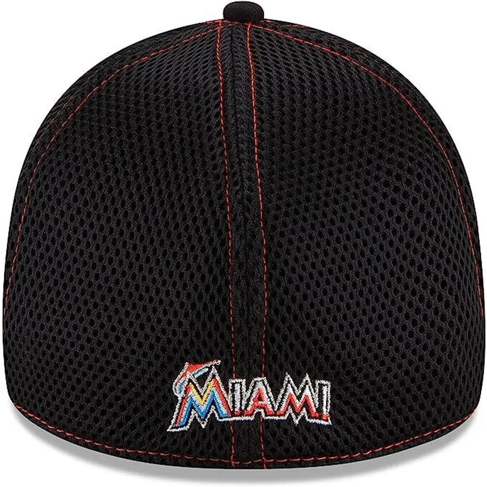 New Era Florida Miami Marlins Neo MLB Black/Orange 39Thirty Hat Medium-Large